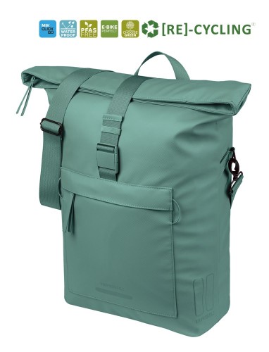 Przejdź do produktu Sakwa pojedyncza BASIL BROOKLYN shoulder bag 17L, MIK Hooks, silvergreen (NEW 2026)