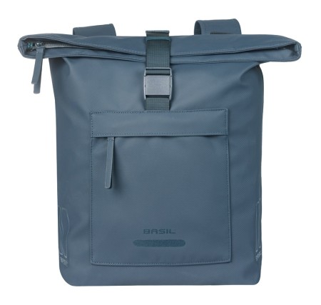 Sakwa podwójna BASIL BROOKLYN DOUBLE PANNIER BAG 41L, Universal Bridge System, wodoodporna, navy (NEW 2026) - rove.pl