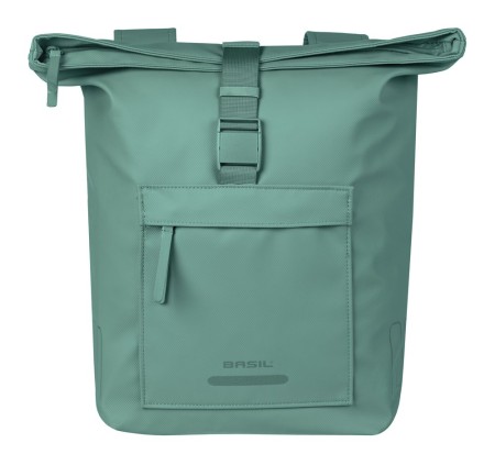 Sakwa podwójna BASIL BROOKLYN DOUBLE PANNIER BAG 41L, Universal Bridge System, wodoodporna, silvergreen (NEW 2026)