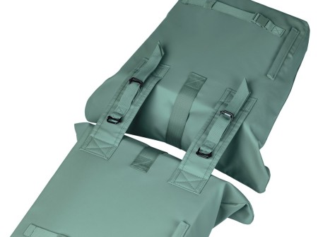 Sakwa podwójna BASIL BROOKLYN DOUBLE PANNIER BAG 41L, Universal Bridge System, wodoodporna, silvergreen (NEW 2026)