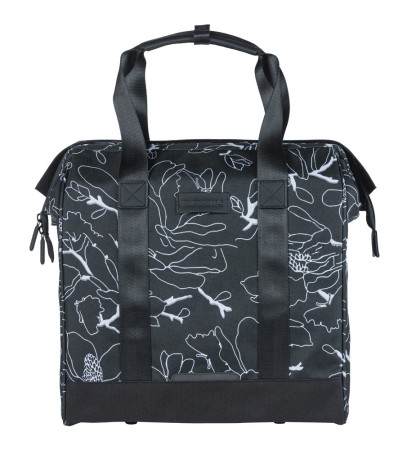Sakwa pojedyncza BASIL GRAND FLOWER BICYCLE SHOPPER 23L, MIK Hooks System, black (NEW 2026)