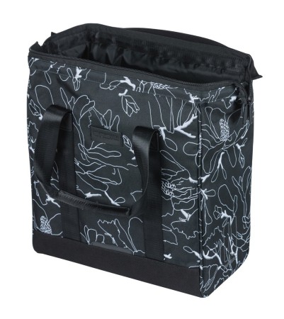 Sakwa pojedyncza BASIL GRAND FLOWER BICYCLE SHOPPER 23L, MIK Hooks System, black (NEW 2026)