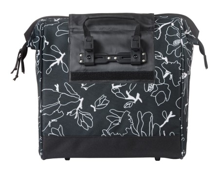 Sakwa pojedyncza BASIL GRAND FLOWER BICYCLE SHOPPER 23L, MIK Hooks System, black (NEW 2026) - rove.pl