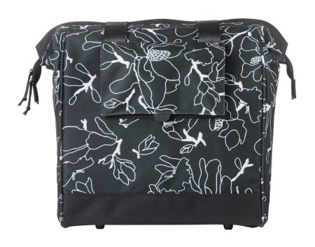 Sakwa pojedyncza BASIL GRAND FLOWER BICYCLE SHOPPER 23L, MIK Hooks System, black (NEW 2026) - rove.pl