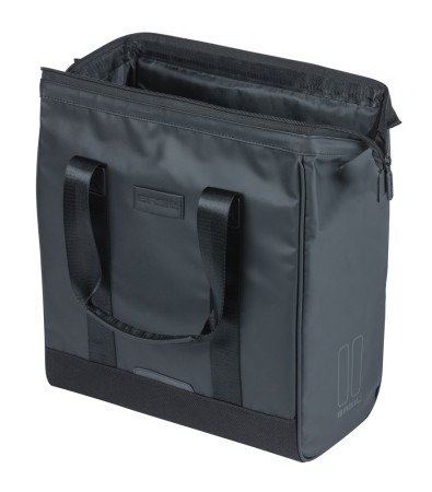 Sakwa pojedyncza BASIL GRAND TARPAULIN BICYCLE SHOPPER 23L, MIK Hooks System, wodoodporna black (NEW 2026) - rove.pl