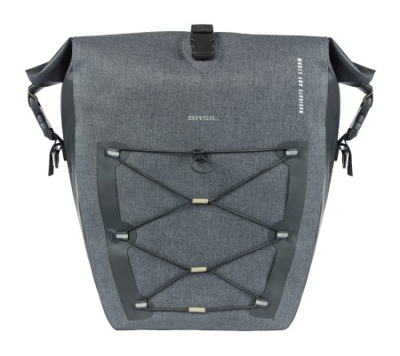 Sakwa pojedyncza BASIL NAVIGATOR STORM SINGLE PANNIER BAG L 25-31 L, MIK Hooks System, wodoodporna, black (NEW 2026) - rove.pl