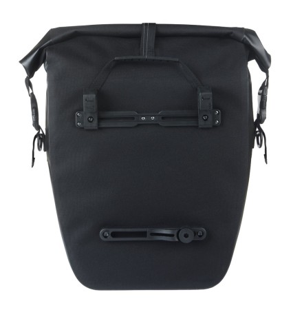 Sakwa pojedyncza BASIL NAVIGATOR WATERPROOF SINGLE PANNIER BAG L 25-31 L, MIK Hooks System, wodoodporna, black (NEW 2026)