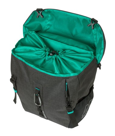 Sakwa pojedyncza BASIL DISCOVERY 365D SINGLE PANNIER BAG M 9L, MIK Hooks System, black melee (NEW 2026) - rove.pl