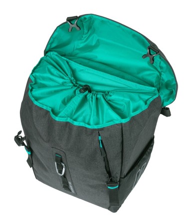 Sakwa pojedyncza BASIL DISCOVERY 365D SINGLE PANNIER BAG L 20L, MIK Hooks System, black melee (NEW 2026) - rove.pl