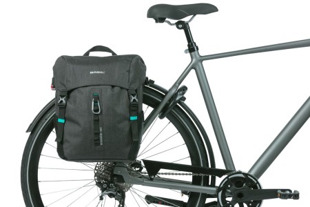 Sakwa pojedyncza BASIL DISCOVERY 365D SINGLE PANNIER BAG L 20L, MIK Hooks System, black melee (NEW 2026) - rove.pl