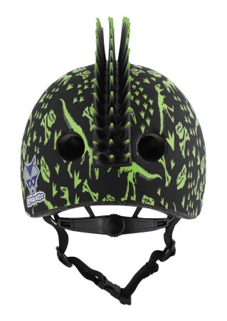 Kask dziecięcy juniorski RASKULLZ T-REX BONEZ MOHAWK black roz. XS TODDLER FS 3+ (48-52 cm) (NEW 2026) - rove.pl