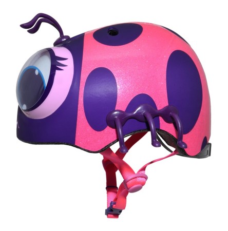 Kask dziecięcy juniorski RASKULLZ GOOGLY LADY BUG pink roz. XS TOODLER FS 3+ (48-52 cm) (NEW 2026) - rove.pl