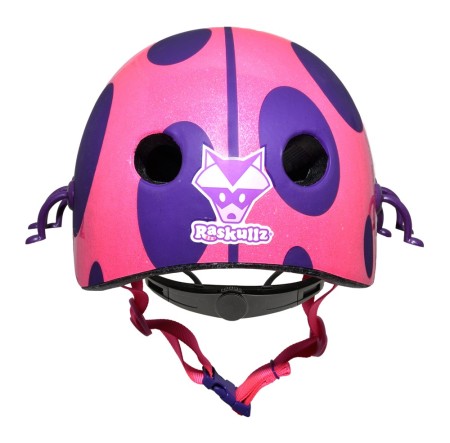 Kask dziecięcy juniorski RASKULLZ GOOGLY LADY BUG pink roz. XS TOODLER FS 3+ (48-52 cm) (NEW 2026) - rove.pl