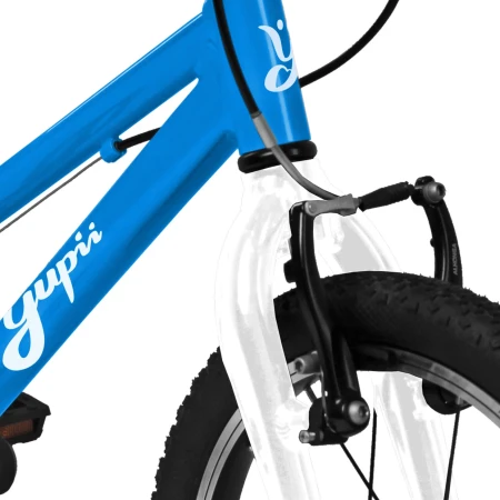 Rower dziecięcy Yupii 16″ niebieski przedni hamulec