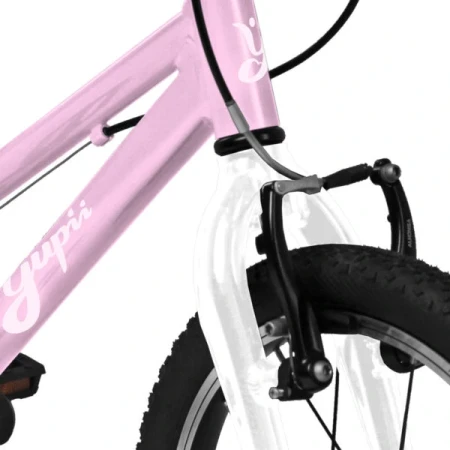 Rower dziecięcy Yupii 16″ różowy przedni hamulec