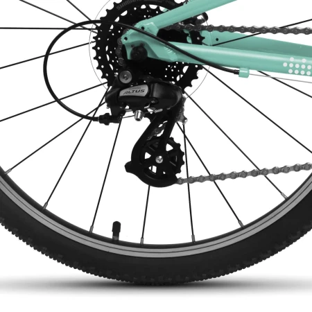 Rower młodzieżowy Yupii 24″ miętowy napęd