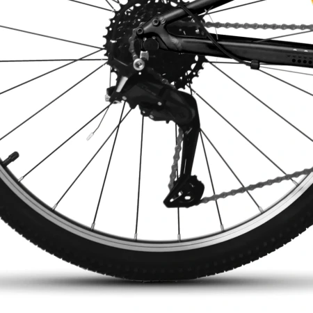 Rower młodzieżowy Yupii 26″ czarny napęd