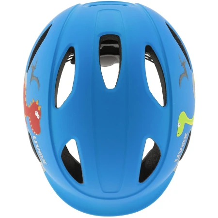 Kask rowerowy dziecięcy UVEX Oyo style Dino Blue Matt góra