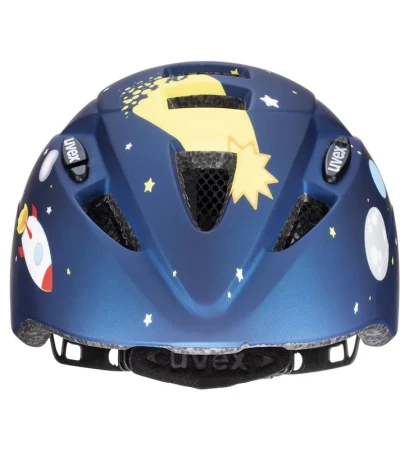 Kask rowerowy dziecięcy UVEX Kid 2 CC Dark Blue Rocket Matt przód