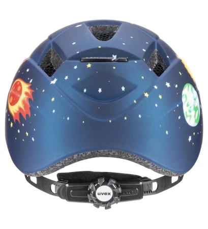 Kask rowerowy dziecięcy UVEX Kid 2 CC Dark Blue Rocket Matt tył