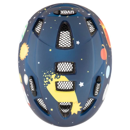 Kask rowerowy dziecięcy UVEX Kid 2 CC Dark Blue Rocket Matt góra