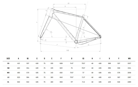 Rower Bianchi Arcadex AL 12SP UP YVBL3I 2026 Geometria