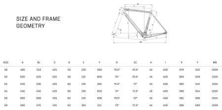Rower Bianchi ZOLDER PRO Ultegra Di2 YUB52I YE geometria