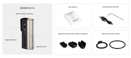 Lampka tylna MAGICSHINE SEEMEE 50 PRO FTR, 50 lumenów (NEW) - rove.pl