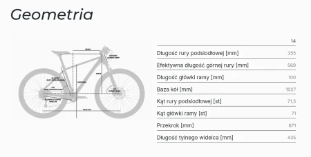 Rower Unibike mission 26 geometria