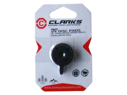 Przejdź do produktu Klocki hamulcowe CLARK'S PROMAX (DSK320 DSK400 DSK610J DSK50J DSK700 XNine) organiczne