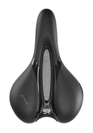Siodło SELLEROYAL RESPIRO SOFT MODERATE STRACCIATELLA 60st. żelowe + elastomery, kanał chłodzący, unisex 496g (NEW 2026) - rove.pl