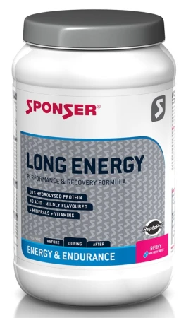 Napój SPONSER LONG ENERGY 10% PROTEIN truskawkowy 1000g (NEW). - rove.pl