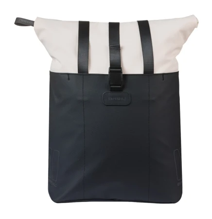 Sakwa pojedyncza BASIL VIVE BICYCLE SHOPPER, MIK Hooks, 15-20L, Wodoodporna, off-white/black (NEW 2026) - rove.pl