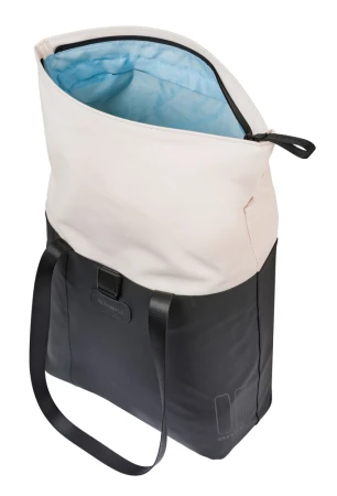 Sakwa pojedyncza BASIL VIVE BICYCLE SHOPPER, MIK Hooks, 15-20L, Wodoodporna, off-white/black (NEW 2026)