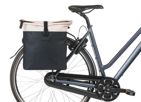 Sakwa podwójna BASIL VIVE DOUBLE PANNIER BAG 28-35L, Universal Bridge System, off-white/black (NEW 2026)