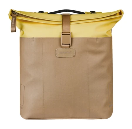 Sakwa podwójna BASIL VIVE DOUBLE PANNIER BAG 28-35L, MIK System (ready to go), sand/yellow (NEW 2026) - rove.pl