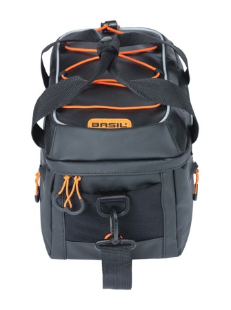 Torba na bagażnik BASIL MILES TARPAULIN TRUNKBAG MIK 7L, MIK System (ready to go), 100% wodoodporna black orange (NEW) - rove.pl