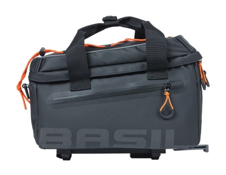 Torba na bagażnik BASIL MILES TARPAULIN TRUNKBAG MIK 7L, MIK System (ready to go), 100% wodoodporna black orange (NEW)