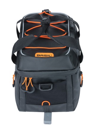 Torba na bagażnik BASIL MILES TARPAULIN TRUNKBAG MIK 7L, MIK System (ready to go), 100% wodoodporna black orange (NEW)