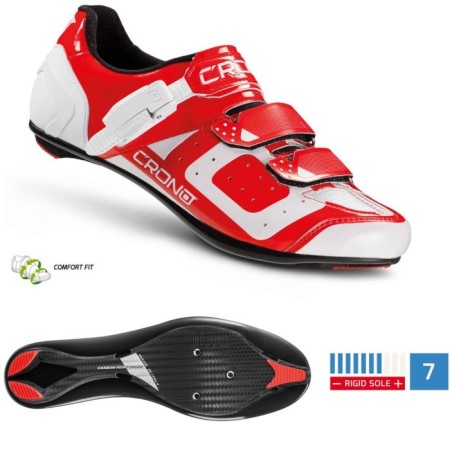 CRONO buty szosowe CR-3 czerwone 42 nylon - rove.pl