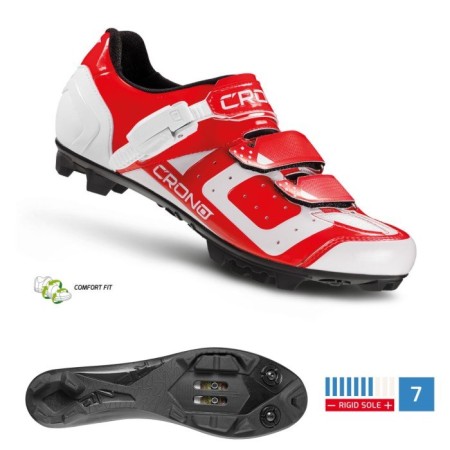 CRONO buty MTB CX-3 czerwone 42 nylon - rove.pl
