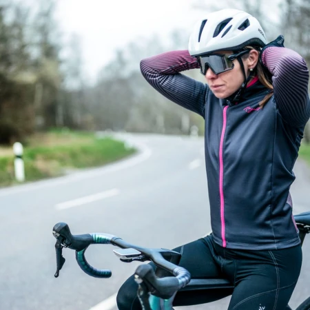 Rogelli bluza VIVID LDS szaro rózowa S - rove.pl