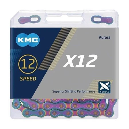 KMC Łańcuch X12 126 ogniw Aurora Niebieski BOX - rove.pl