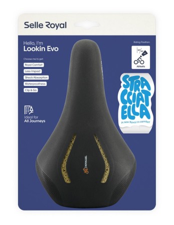 Siodło SELLEROYAL LOOKIN EVO ATHLETIC 45st. STRACCIATELLA żelowe, unisex, 448g (NEW 2026) - rove.pl