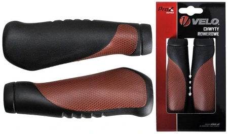 Chwyty Velo ProX VLG-1115AD3 130 mm Czarny-Brąz Comfort Gel