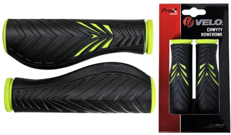 Chwyty Velo ProX VLG 130 mm Zielono-Czarne Comfort Gel