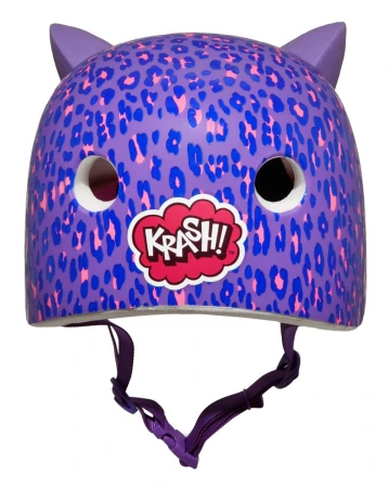 Kask dziecięcy juniorski KRASH LEOPARD KITTY roz. M YOUTH 8+ (54-58 cm) (NEW 2026) - rove.pl