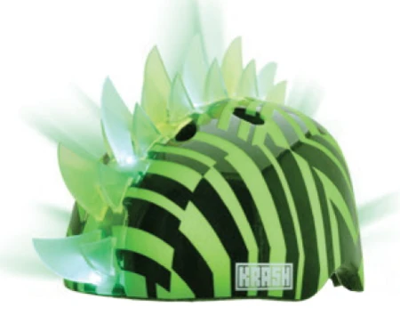 Kask dziecięcy juniorski KRASH DAZZLE GREEN LED roz. M YOUTH FS 8+ (54-58 cm) (NEW 2026) - rove.pl