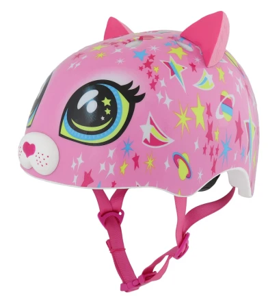 Kask dziecięcy juniorski RASKULLZ ASTRO CAT pink roz. S CHILD FS 5+ (50-54 cm) (NEW 2026) - rove.pl
