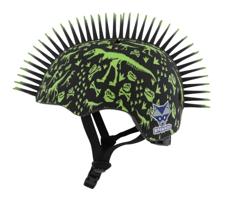 Kask dziecięcy juniorski RASKULLZ T-REX BONEZ MOHAWK black roz. S CHILD FS 5+ (50-54 cm) (NEW 2026)